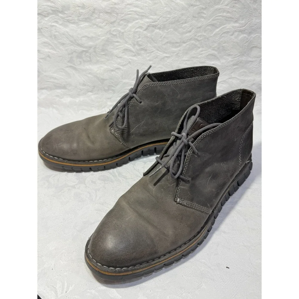 Cole‎ Haan Zerogrand Chukka Boots Men's 11 Gray Nubuck Casual